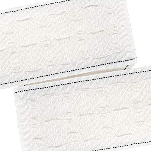 The Bead Shop Cinta de Cabecera para Cortina Fruncida Blanca 75 mm – 10 Metros – Cortina Desmontable