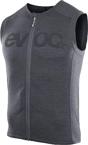 EVOC PROTECTOR VEST MEN, skyddsväst (LITESHIELD FLEX ryggskydd, S.LEISURE stretchmaterial, AIRO FLEX höftbälte, maskintvättbar, storlek: S), kolgrå