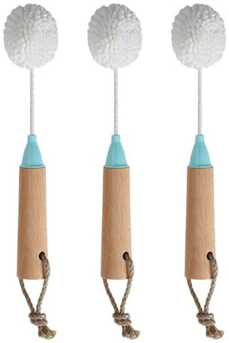 3pcs Soft Sponge Cleaning Brush Feeding Bottle Scrubber Cleaning Brushes for Wine Champagne Glasses Beer Steins Cleaning Tool