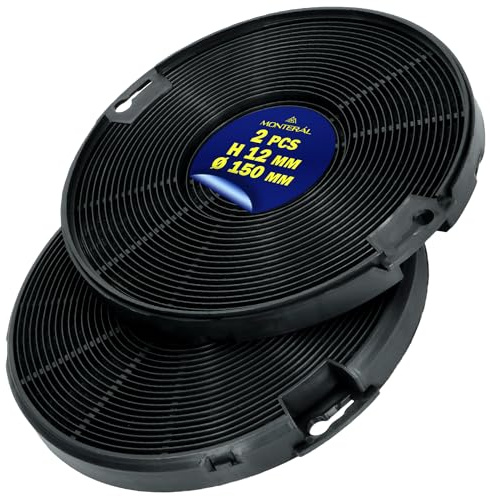 2 Active Carbon Filter Cooker Hood Ø150x12mm 9197059543 for Beko 4055093712 | for Aeg for Electrolux 112.0067.944 for Faber 112.0067.942 for Franke - MONTERAL