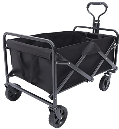 Bollerwagen Faltbar Strandwagen Handwagen Transportwagen Wagen Klappbar Gartenwagen Picknickwagen Strand Camping Einkaufen, 80KG