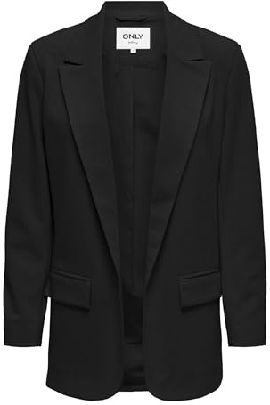ONLY Onlcarolina Life L/S Open Blazer CC TLR, Noir, 40 Femmes