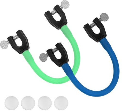 2 Stück Skispitzenverbinder für Kinder, Tragbarer Skiverbinder mit 4 Abstandshaltern Ski-Trainingshilfe Ski-Trainingsgerät für Kinderanfänger (Hellgrün, Blau)