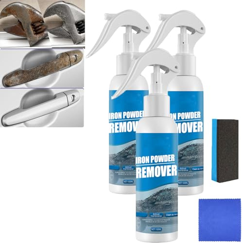 Auto Rostlöser Spray, Eisenpulver Entferner, Mehrzweck Rostlöser Spray, Rost Entfernen Schnell Entferner Spray, Multifunktionaler Lackreiniger Auto, Spray Rostlöser Eisenreinigung (300ml)