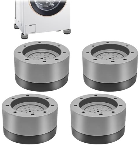 Bukuhlio Universal Anti-Vibrationsfüße (4er Set) - Profi Schwingungsdämpfer für Waschmaschine, Trockner und Möbel - Rutschfest & langlebig