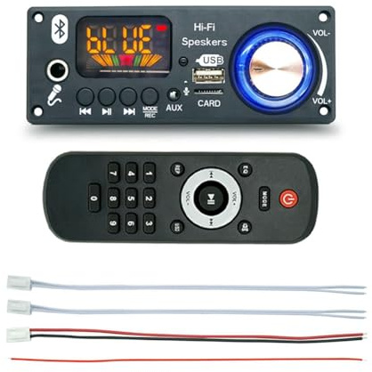 Boddceto Carte Amplificateur de Décodeur Audio Bluetooth 2x80 W 160 W Amplificateur Lecteur Audio 12 V DIY Lecteur MP3 Module Radio FM de Voiture TF USB