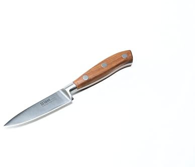 Lätt Home - Cuchillo Pelador 9 cm - Fabricado en Acero Inoxidable - Filo Preciso - Mango de Madera - Cuchillo de Cocina Cómodo y Seguro - Resistente y Duradero - Ideal para Uso Doméstico y Profesional
