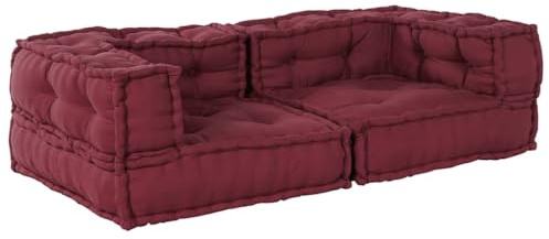 vidaXL 2-Sitzer-Modulsofa Kastanienbraun 140x70x36 cm Stoff