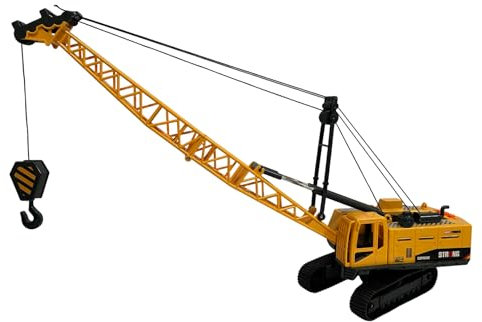 Gru Giocattolo per Bambini Gigante cm 60 con Luci Suoni Movimento a Frizione Gru Cantiere con Cingoli Solleva Carico Rotazione 360 Gradi Cantiere Crane Giocattolo SuperGru Multifunzione,Colore Casuale