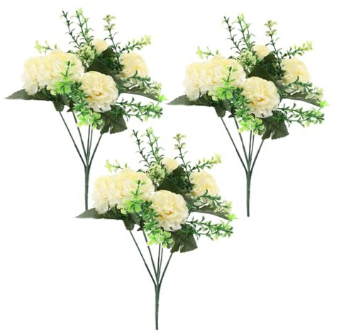 Gatuida 3piezas Flores Artificiales Decoración De Artificiales para Sala De Estar De Realistas para Centros De Mesa De Boda