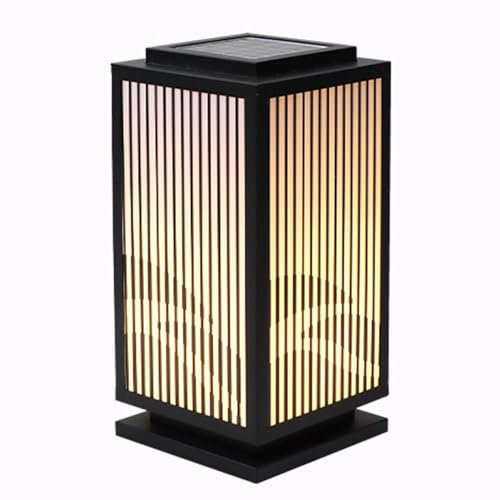 YGZPALH Illuminazione Giardino con Attacco A Palo A LED Integrato A Energia Solare Luce Giardino Esterna Lanterna A Energia Solare Lampada Palo in Alluminio Lampada Palo con Base Montaggio su Molo