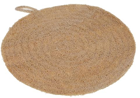 VERDANVERSE Loofah Sponge Steamer Liner 20cm Double Layer Round Steaming Bread Pad Plant Fiber Non-stick Breathable Steaming Cloth for Bamboo Steamers Kitchen Use