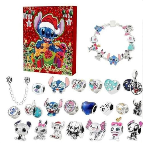 Calendrier de l'Avent Bijoux 2025 pour Filles – 24 Surprises DIY, Kit Création Bracelets et Colliers, Cadeau Noël pour Enfant 6-16 Ans