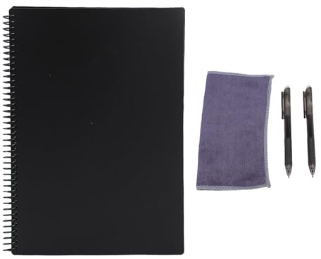 Denash Smart Spiral Notebook Wiederverwendbares Notizbuch 180x255 Mm, 30 Blätter, Linien- und Punktseiten, Seitenspiralbindung, Wasserdichtliche Abdeckung, App -Unterstützung, mit