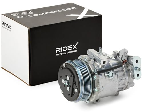 RIDEX A/C Kompressor für Klimaanlage Klimakompressor Kältemittel: R134a PAG 46 mit 110mm Riemenscheibe 6-Rippenanzahl Kompatibel mit FIAT GRANDE PUNTO 199 1607883080 1637179180 55703917 447K0220