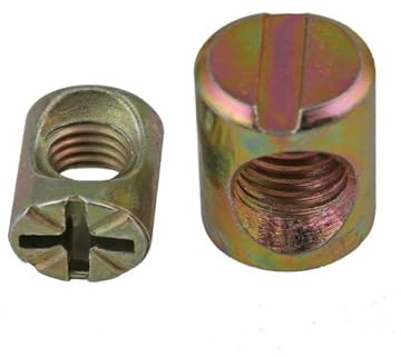 Perni cilindrici in acciaio inossidabile, martello Dadi a barilotto con perno a croce M6x11-13mm scanalati for mobili, confezione da 5-50 pezzi(50pcs,M6x13(Phillips Zinc))