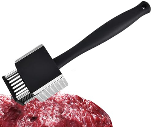 Martello per carne, in acciaio inox, 2 in 1, per grigliare e utensili da cucina, portatile, per la casa, ristorante, cucina, manzo, maiale, pollo bistecca