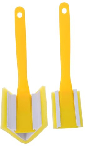 BUGUUYO Pennelli Angolari per Pittura 2 Pezzi, Pennello da Pittore i Bordi a Punta Triangolare Impugnatura Ergonomica, Strumento per Rifinire Angoli e Bordi di Pareti Interni