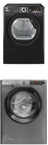 Hoover H-DRY 300 LITE Freestanding Vented Tumble Dryer, 9 Kg + Hoover H-WASH 350 9kg Freestanding Washing Machine