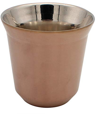 Dianoo Tasse À Café Tasses À Espresso En Acier Inoxydable Paroi Double Isolé Thermiquement Capsule Or