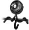 Amacool Battery Operated Stroller Fan Flexible Tripod Clip On Fan with 3 Speeds and Rotatable Handheld Personal Fan for Car Seat Crib Bike Treadmill(Black)