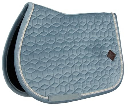 Tapis de selle PONY - Bleu clair - Velours - Saut d'obstacles