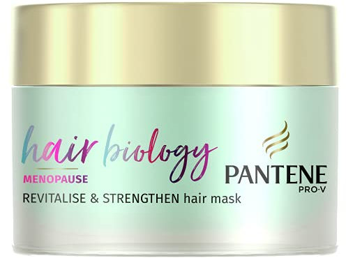 Pantene Hair Biology Menopause Revitalise & Strengthen Hair Mask For Hair Growth, Dry Hair Treatments For Dry And Thinning Hair, Hair Loss Treatment For Women With Vitamin B7 160ml