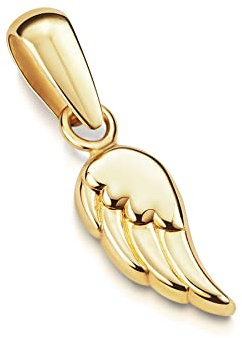 Silberketten Store Goldanhänger, Kettenanhänger Engelsflügel - 333 Gold