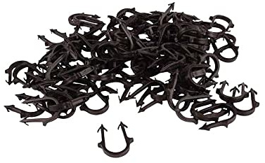 Wärmer System Rohrclip-Klammern für Fußbodenheizung, 60 mm Länge, für 16 mm Rohre, 300 Stück, Schwarz