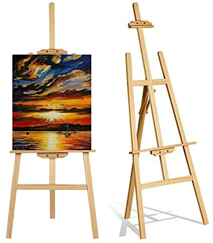 Staffelei-Ständer aus Holz - Verstellbare Künstler-Staffelei für Malerei, Erwachsene, Hochzeit, Display, Ausstellung - Leinwandhöhe 1,75m, Einfache Montage