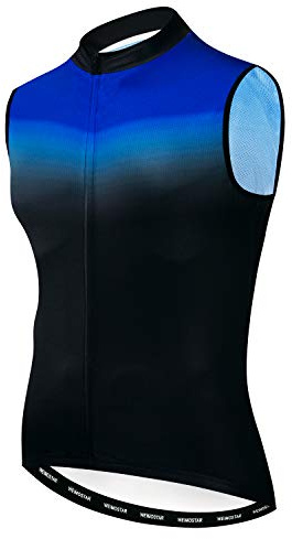 Gilet da ciclismo da uomo senza maniche, blu, XL