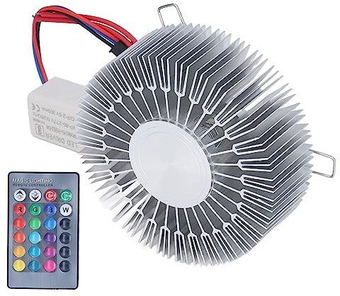 SEAFRONT Lámpara de Pared LED Flor de Sol Aluminio RGB 3W con Control Remoto - Lámpara Empotrada para Dormitorio y Sala