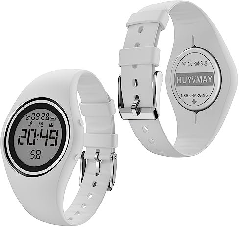 HUYVMAY Fitness Tracker Schrittzähler Uhr Ohne App/Ohne Handy/Kein Bluetooth, IP68 Wasserdicht Fitnessuhr Mit Schrittzähler Kalorienzähler Timer Wecker, Einfach Sportuhr für Damen und Kinder