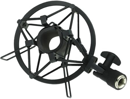 TOYANDONA Mikrofon-absorptionsständer Für Professionelle Tonaufnahmen Mikrofonhalter Mit Klemmenhalterung Aus Metall Mikrofonreduzierhalter Für Großmembran-kondensatormikrofone Schwarz
