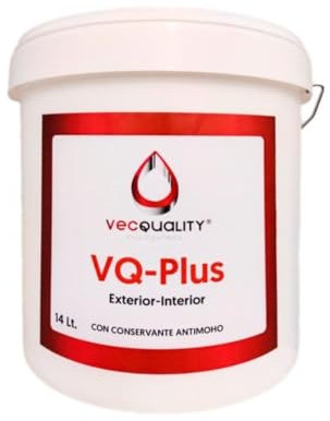 VecQuality VQ-Plus Pintura Blanca 14 Litros ANTIMOHO Interior-Exterior ALTA CUBRICIÓN