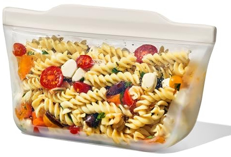 OXO Good Grips Silicone Reusable Bag – Stand-Up Quart (946mL/32 oz) - Oat