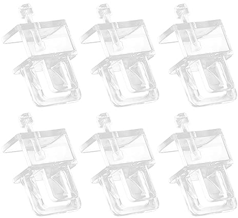 Asukohu 6 Stück Aquarium Siebnetzhalter Halterung Landschaftsnetz Montagehalter Multifunktionale Transparente Acryl Halterung Aquarium Ständer Mehrere Aquarium Ständer