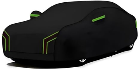 Bache Voiture Exterieur Compatible avec Hyundai i30 Fastback N 2017-2026，Étanche Respirante Bâche de Voiture Protection Intérieure Extérieure Tout Temps，Savec Bande Réfléchissante(Black Green)