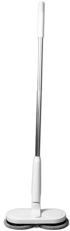 Trapeador Eléctrico Inalámbrico, Trapeador Giratorio Recargable para Pisos Duros, Fregador de Piso Giratorio Doble Liviano para Pisos de Madera, Azulejos, Laminado