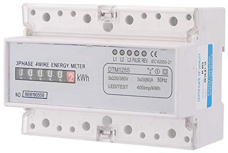 Contador de Energ¨ªa El¨¦ctrica Digital Trif¨¢sico de Alta Precisi¨®n para Medici¨®n de Consumo 220/380V 20 a 80A