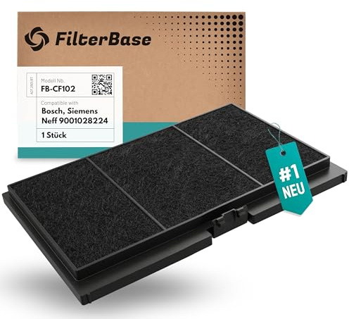 FilterBase® Aktivkohlefilter passend für Bosch DSZ4551, Siemens LZ45510 11025805 11008080 17006837, Neff Z54TC01X0, Constructa CZ5145X5, Junker JZ5145X5 - Filter für Dunstabzugshauben