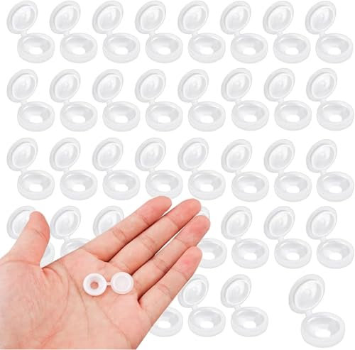 100 Pcs White Screw Cover Caps - Plastic Screw Caps for Furniture, Cabinets, Wardrobes, and More - Durable, Easy to Use, Clean Finish
