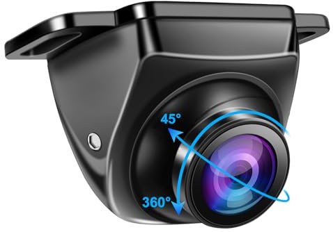 OBEST AHD Auto Rückfahrkamera, 360° Drehbar Rückblickkamera, IP68 Wasserdicht 1080P Rückfahrkamera Nachtsicht 170° Weitwinkel, Auto Kamera für LKW SUV Wohnwagen Van Universal 12V