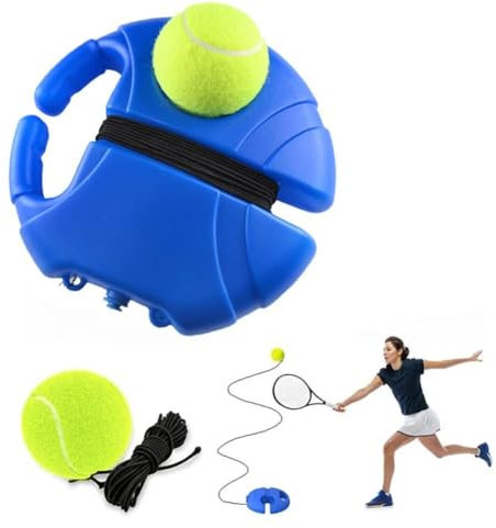 MUMQAQ Tennis-Trainer, Rebound-Ball mit Saite, Solo-Tennis-Trainingsset, tragbares Tennis-Übungs-Rebounder-Ausrüstung, Trainingswerkzeuge für Selbstübung, Tennis-Trainingswerkzeug für Erwachsene und