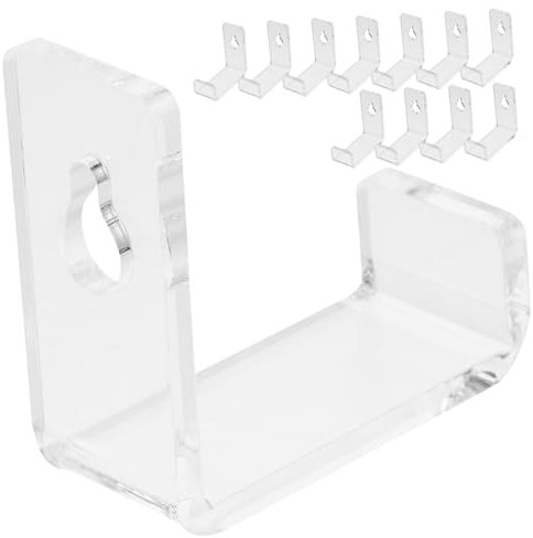 TOPBATHY 12pcs Vinyl Record Holder Wall Mount Rack Acrylic Record Display Shelves