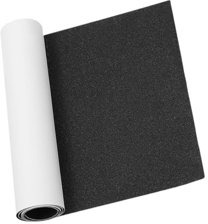 BESPORTBLE Schwarzes Zuschneidbares Skateboard Grip Tape aus Pvc für Boards