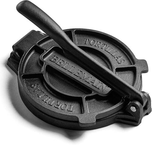 Presse à tortilla en fonte robuste pour tortilla pour quesadilla, roti, samosa, pain saj, chapati, naan, poori