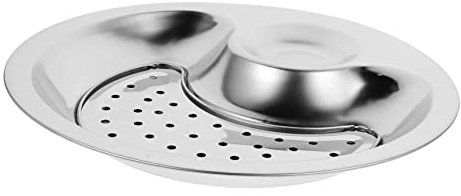 DECHOUS Ciotola Per Salsa Con Piatto Scolapiatti A Doppio Elegante Per Servire Gnocchi Snack E Dessert