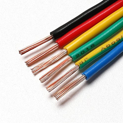 Multi-Conductor Cable Outdoor Landscape Wire, Copper Solid Electric Wire Multi Core Power Electrical Wires 220V 18AWG 16AWG Battery Cable(Black,10 Meters 14 AWG)