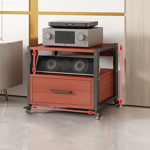 Generico Supporto per Giradischi con Supporto per Supporti Audio a 4 Livelli, Supporto per Supporti multimediali Portatili, Supporto per Rack Audio Stereo, Torre per Collezioni di Film e Videogiochi